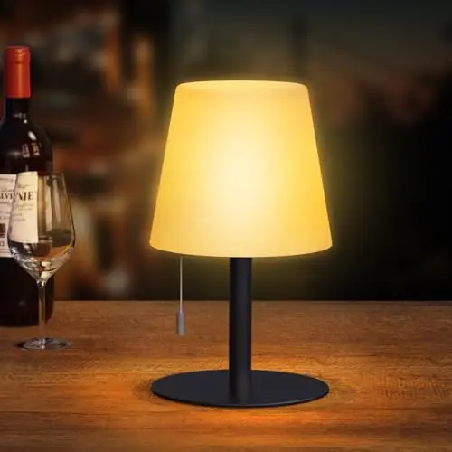 NNFREE-LIGHT Kabellose Tischlampe Dimmbare Warmweiß + RGB mit Fernbedienung - Ideal für Garten, Schlafzimmer & Restaurant