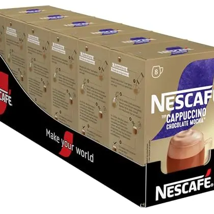 NESCAFÉ Mocha lösliches Kaffeepulver mit Schokoladennote, koffeinhaltig, 6er Pack (je 8 x 13,6 g)