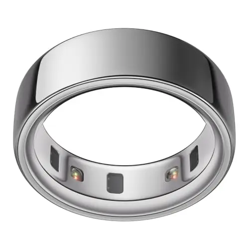 Oura Ring 4 - Silber - Größe 8 - Smart Ring für Sleep Tracking und Fitness - Bis zu 8 Tage Batterielaufzeit