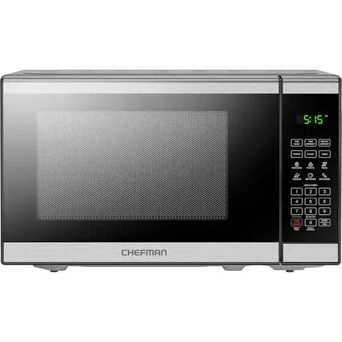 Chefman Mikrowelle 20L 800W mit 6 Voreinstellungen und digitaler Steuerung