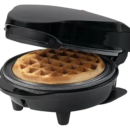 Bestron Mini-Waffeleisen für klassische Waffeln, 550W, Schwarz