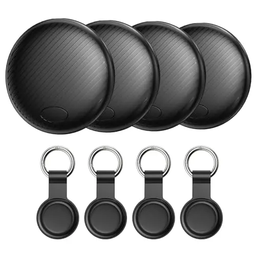 GPS Tracker 4-Pack - Schlüsselfinder kompatibel mit Google Mein Gerät Finden, Bluetooth Tags für Brieftasche und Gepäck
