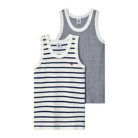 Petit Bateau Jungen-Muskelshirt (2er Pack), 5 Jahre