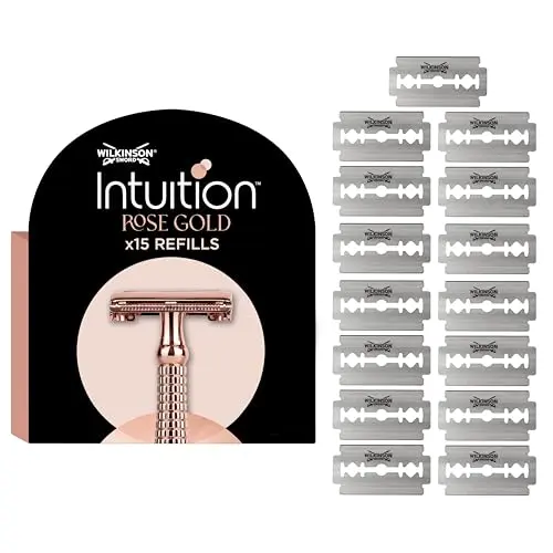Wilkinson Sword Intuition Rosé Gold Rasierhobel für Frauen mit 15 Ersatzklingen