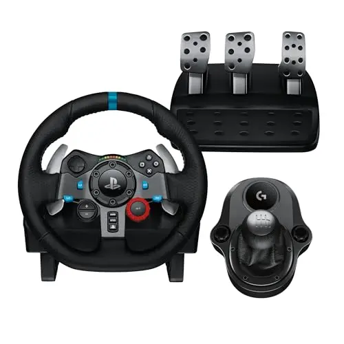 Logitech G G29 SE Rennlenkrad mit Pedalen und Schalthebel – für PS5, PS4 und PC, Mac – Schwarz