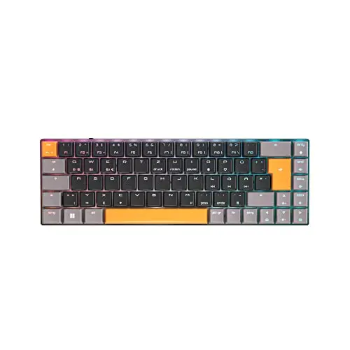 CHERRY MX-LP 2.1 Compact Wireless Gaming-Tastatur, Kabellos, 69 Tasten, Deutsches Layout (QWERTZ), Schwarz
