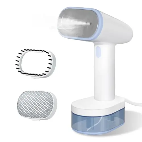 YASHE Handdampfer für Kleidung, Tragbar, 250ml Fassungsvermögen, 1600W, Schnelles Aufheizen, Mini-Größe