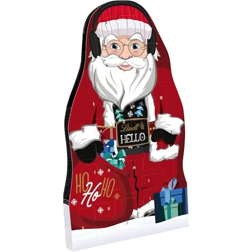 Lindt HELLO Santa Adventskalender 2025 | 244g | Schokolade für die Adventszeit