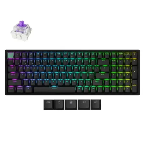 Keychron K4 HE Wireless Gaming Keyboard, Hot-Swappable RGB, 96% Layout for Mac & Windows, Black