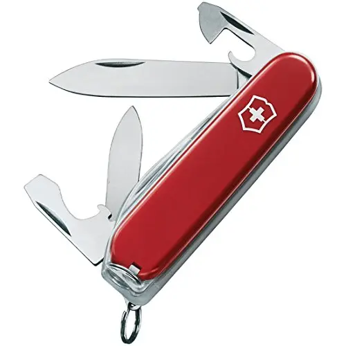 Victorinox Schweizer Taschenmesser Recruit mit 10 Funktionen, Klinge, Dosenöffner, Schraubendreher