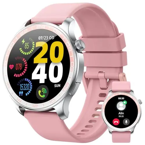 Smartwatch Herren, 1.43″ AMOLED Touch Smart Watch mit Bluetooth, 100+ Sportmodi, IP68 wasserdicht, Fitness Tracker
