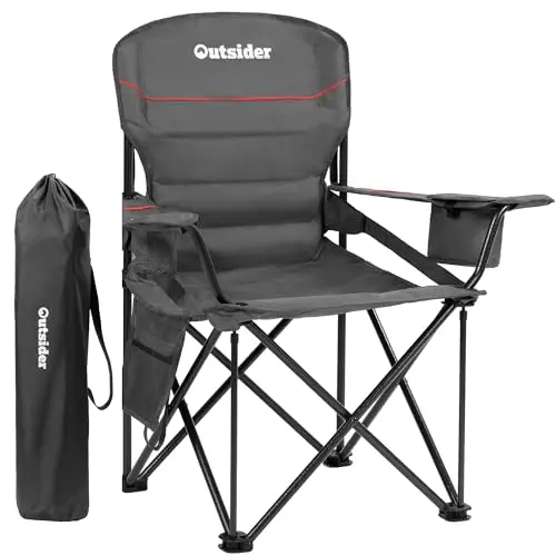 OUTSIDER Campingstuhl klappbar, gepolstert, 160 kg mit Kühltasche