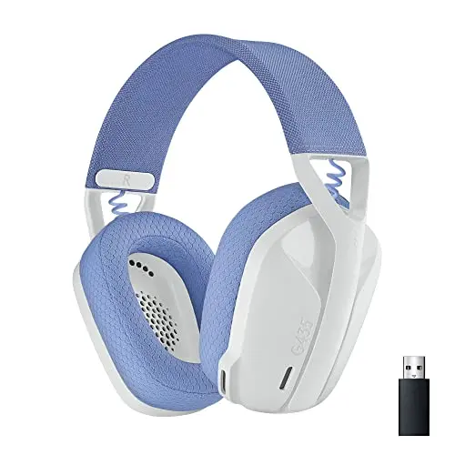 Logitech G435 Kabelloses Gaming-Headset - Over-Ear, Leicht, 18h Akku, Kompatibel mit PC, PS4, PS5, Handy, Switch - Weiß