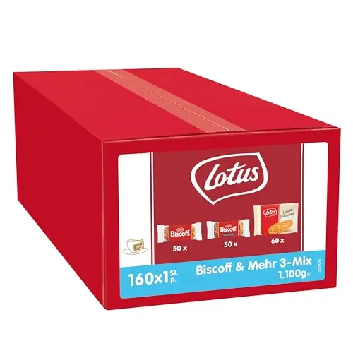 Lotus Biscoff Karamellisierte Kekse, 160 Stück, 1,1 kg | Natürliche Inhaltsstoffe