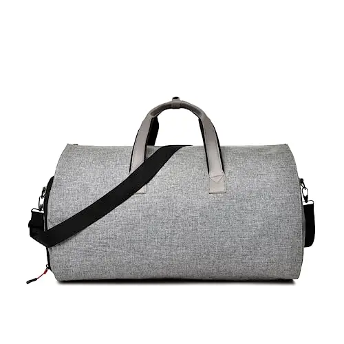 MEIJMJIA YMTECH Kleidertasche mit Schultergurt, Reise Duffel Bag für Männer und Frauen, mit Schuhfach (Grau)