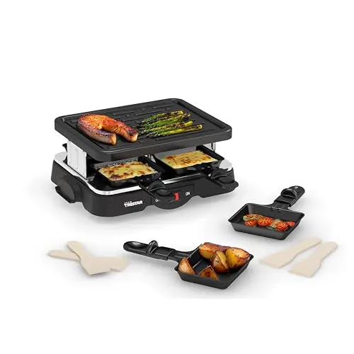 Tristar Raclette-Grill für 4 Personen, 500 W, Kompakt, Ideal für Camping & kleine Haushalte