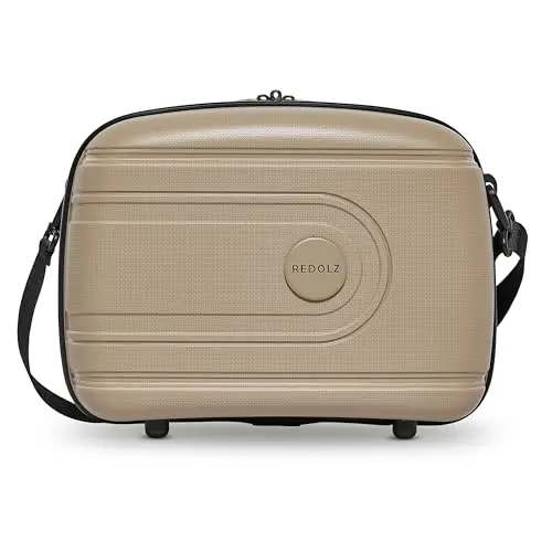 REDOLZ Hartschalen Handgepäck Kosmetik-Koffer | Beauty-Case mit Aufsteckfunktion | 34 x 17 x 27 cm