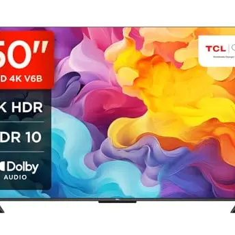 TCL 50V6B 50 Zoll 4K HDR Smart TV mit Google TV und Dolby Audio