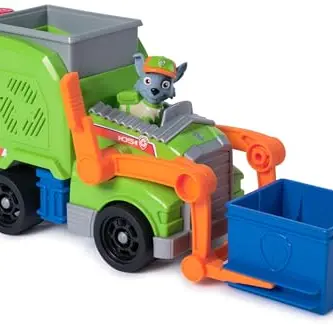 PAW Patrol Recycling-Truck mit Rocky, Verwandlungsfunktion, für Kinder ab 3 Jahre