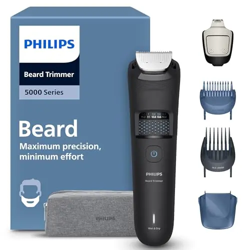 Philips Bartschneider 5000er-Serie – 40 Längeneinstellungen, BeardSense-Technologie, 100% wasserdicht, Modell BT5765/15