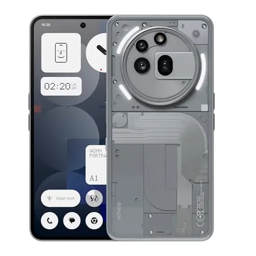 Nothing Phone (3a) Pro 256 GB - Smartphone mit 50 MP Kamera, 12 GB RAM und 6,77" FHD+ Display - Grau