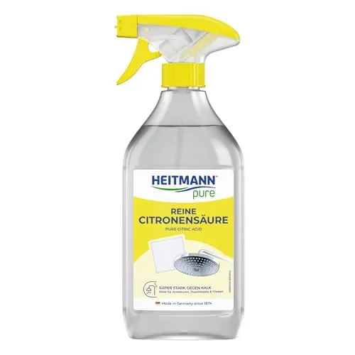 HEITMANN Citronensäure Entkalker-Spray für Bad & Küche | Entfernt Kalk & Verfärbungen | 500 ml