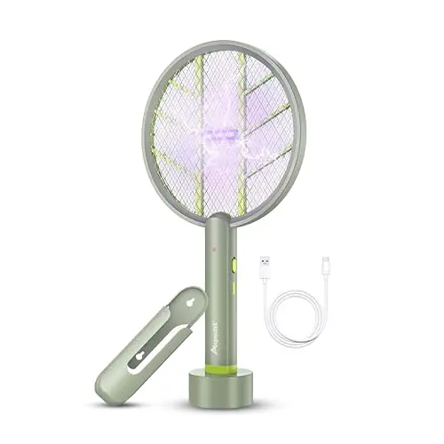 Aspectek 3000V Electric Fly Swatter – Portable Bug Zapper Racket with USB Charging