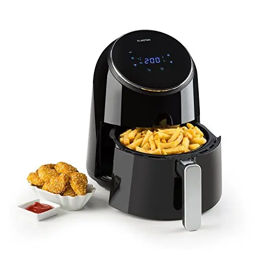 Klarstein AirVital Heißluftfritteuse, 1300 W, 2,5 L, fettfreies Frittieren, 8 Programme, schwarz