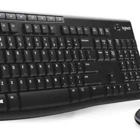 Logitech MK270 Kabelloses Tastatur-Maus-Set für PC und Laptop, 2,4 GHz, Kompakt, Schwarz
