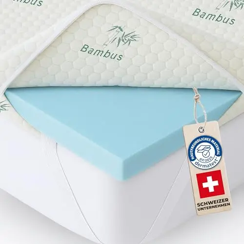 Welldora Komfort Topper 90x200 – Weich & druckentlastend, für harte Matratzen, Oeko-TEX, ideal für Seiten- und Rückenschläfer