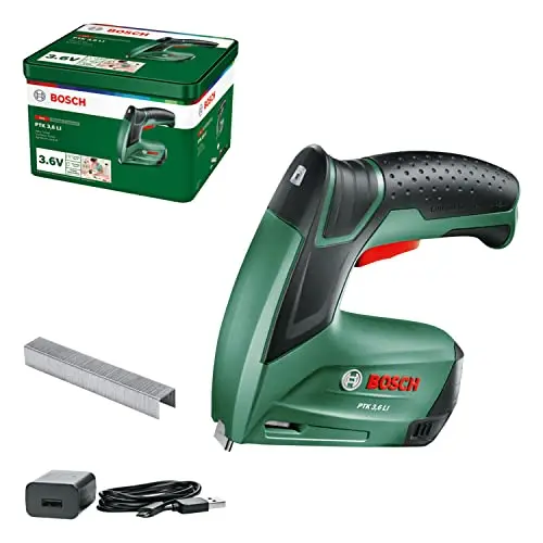 Bosch Akku Tacker PTK 3,6 LI - 3,6 Volt, 30 Schläge/min, inkl. Metalldose