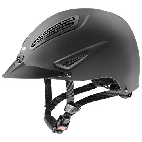 uvex perfexxion II - robuster Reithelm für Damen und Herren - black matt - 52-55 cm