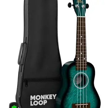 Monkey Loop Jungle Pack Blue Soprano Ukulele mit Zubehör