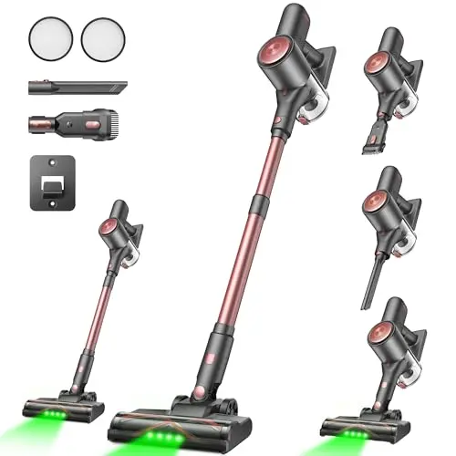 Vexilar V10PRO Akku Staubsauger kabellos, 45 min, 45 KPA, 450 W, 6-in-1, leise, für Teppich, Hartboden & Tierhaare