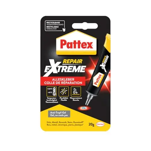 Pattex Repair Extreme, flexibler Alleskleber, temperaturbeständig, für innen und außen, 20g Tube