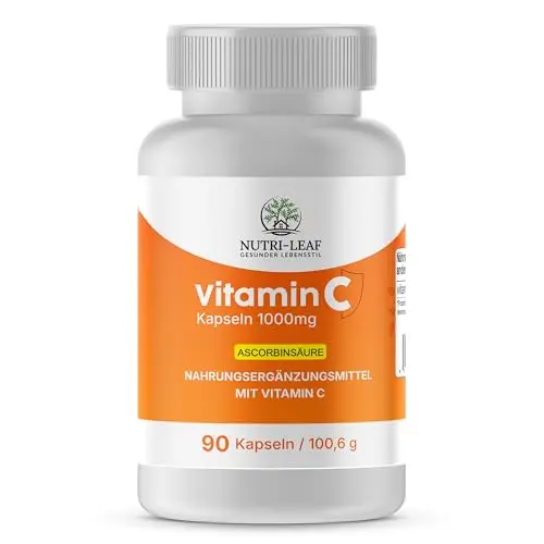 Vitamin C 1000 mg Kapseln zur Unterstützung des Immunsystems - Made in Germany