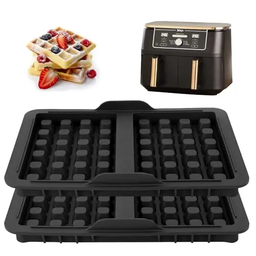 GADITIEK 2er Set Silikon Waffeleinsatz für Ninja Heißluftfritteuse