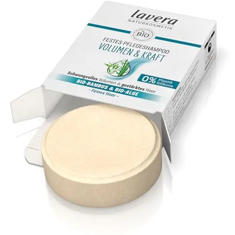 Lavera Festes Pflegeshampoo Volumen & Kraft - Vegan, Silikonfrei, Naturkosmetik - 50 g
