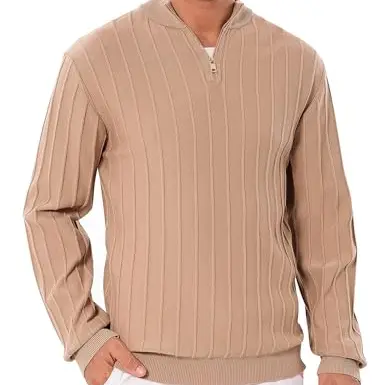iClosam Herren Pullover mit Halbzipper - Bequemer und stylischer Langarm Strickpullover für kalte Tage