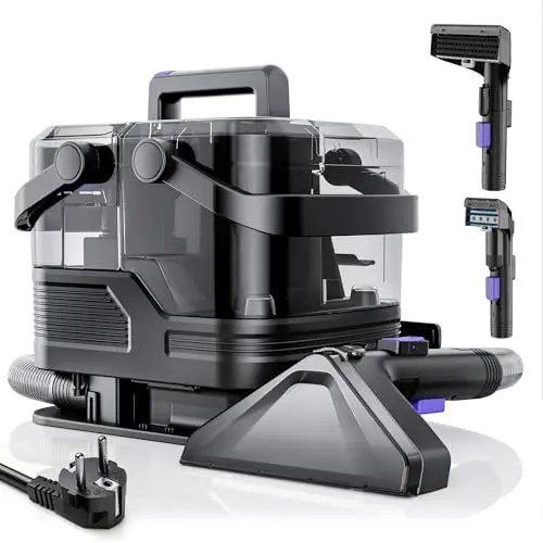Tragbare Teppichreinigungsmaschine, 20Kpa Absaugung, Polsterreiniger für Haustierflecken, Sofa, Auto und Möbel