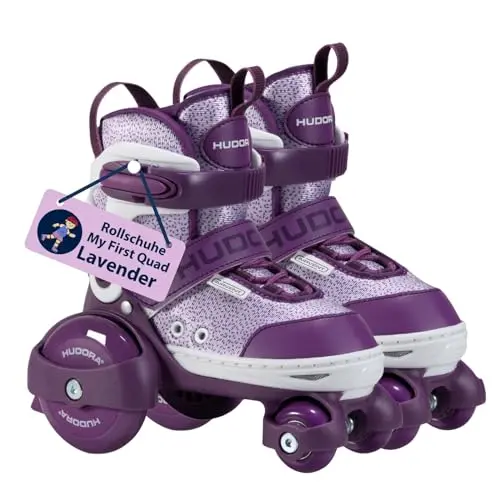 HUDORA My First Quad Rollschuhe für Kinder - Größenverstellbar & in verschiedenen Farben - Sicheres Einsteigermodell