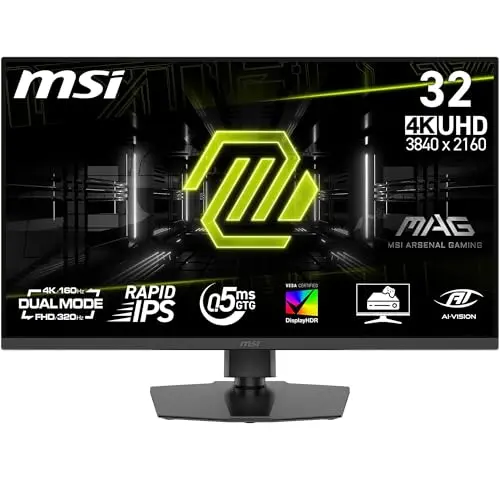 MSI MAG 322URDF E16 32-Zoll 4K UHD Gaming-Monitor mit Rapid IPS und Eye Care