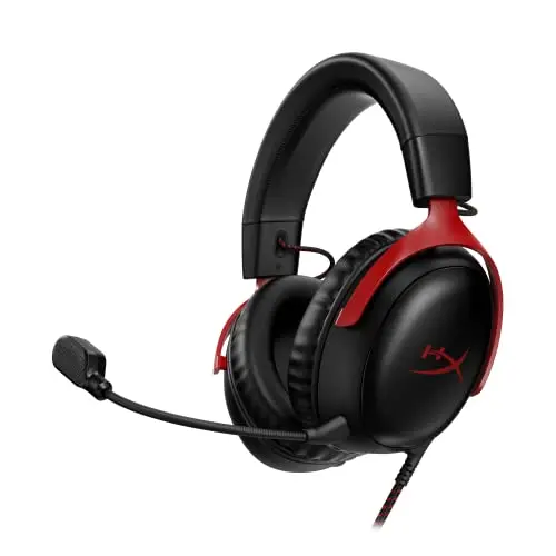 HyperX Cloud III Gaming-Headset – Kabelgebunden für PC, PS5, Xbox Series X|S, mit Memory-Schaum und klaren Mikrofon
