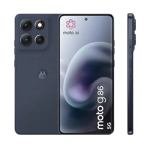 Motorola Moto g86 5G Smartphone, 6,67" Super-HD-Display, 50 MP Kamera, 8/256 GB, 5100 mAh, Android 15, Pantone Spellbound, inkl. Cover