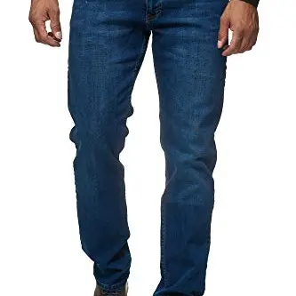 JEEL Herren-Jeans - Regular Fit - Stretch - Basic Washed Jeans in Blau 40W / 32L