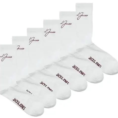 JACK & JONES Herren Jactennis Socken 6er Pack - Weiß - Einheitsgröße