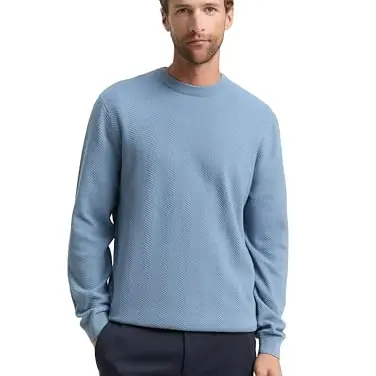 TOM TAILOR Herren Strickpullover Faded Denim Blue, 3XL