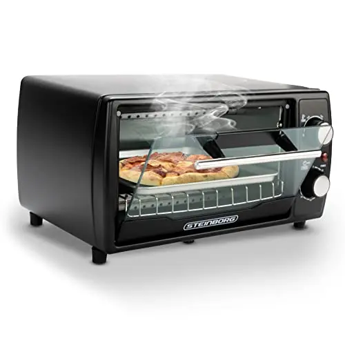Ecosa Mini Backofen 1000 Watt 10 Liter inkl. Backblech und Grillrost - Ideal für Pizza und mehr