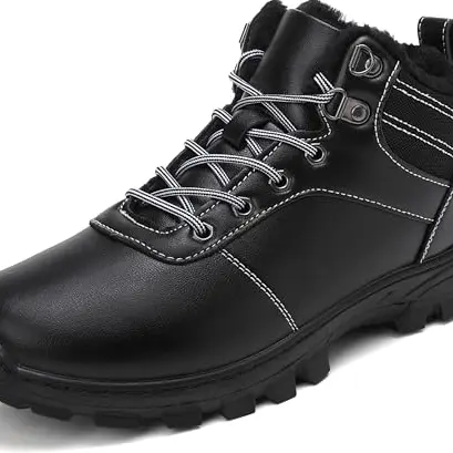 ricema Winterstiefel für Herren und Damen - Warm und Rutschfest, Ideal für Schnee und Alltag, Schwarz, Größe 39 EU