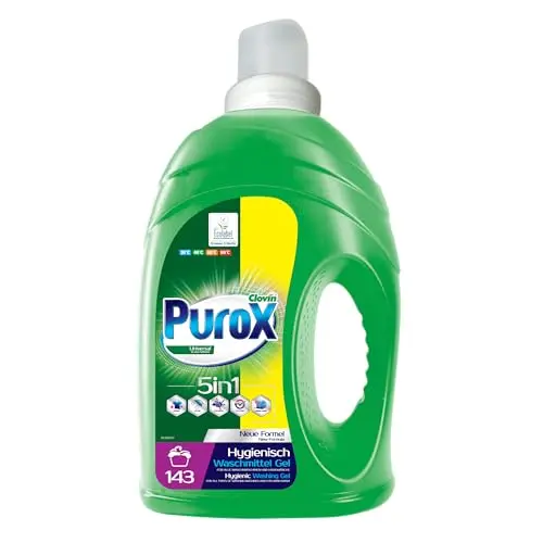 PUROX Universal Waschmittel Gel (4,3 l) – 143 Waschladungen, fleckenentferner, umweltfreundlich